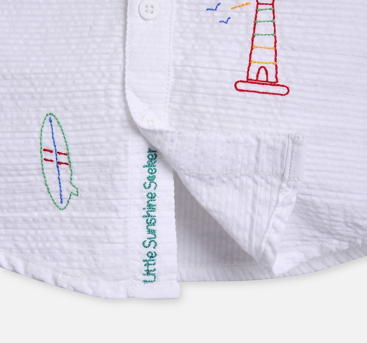 Infant Boys Embroidered Short Sleeves Shirts