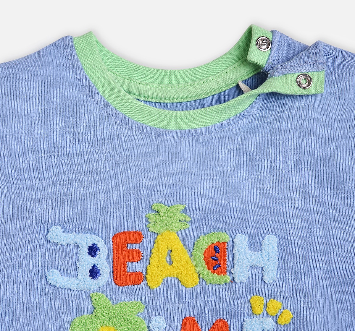 Infant Boys Embroidered Short Sleeves T-Shirt