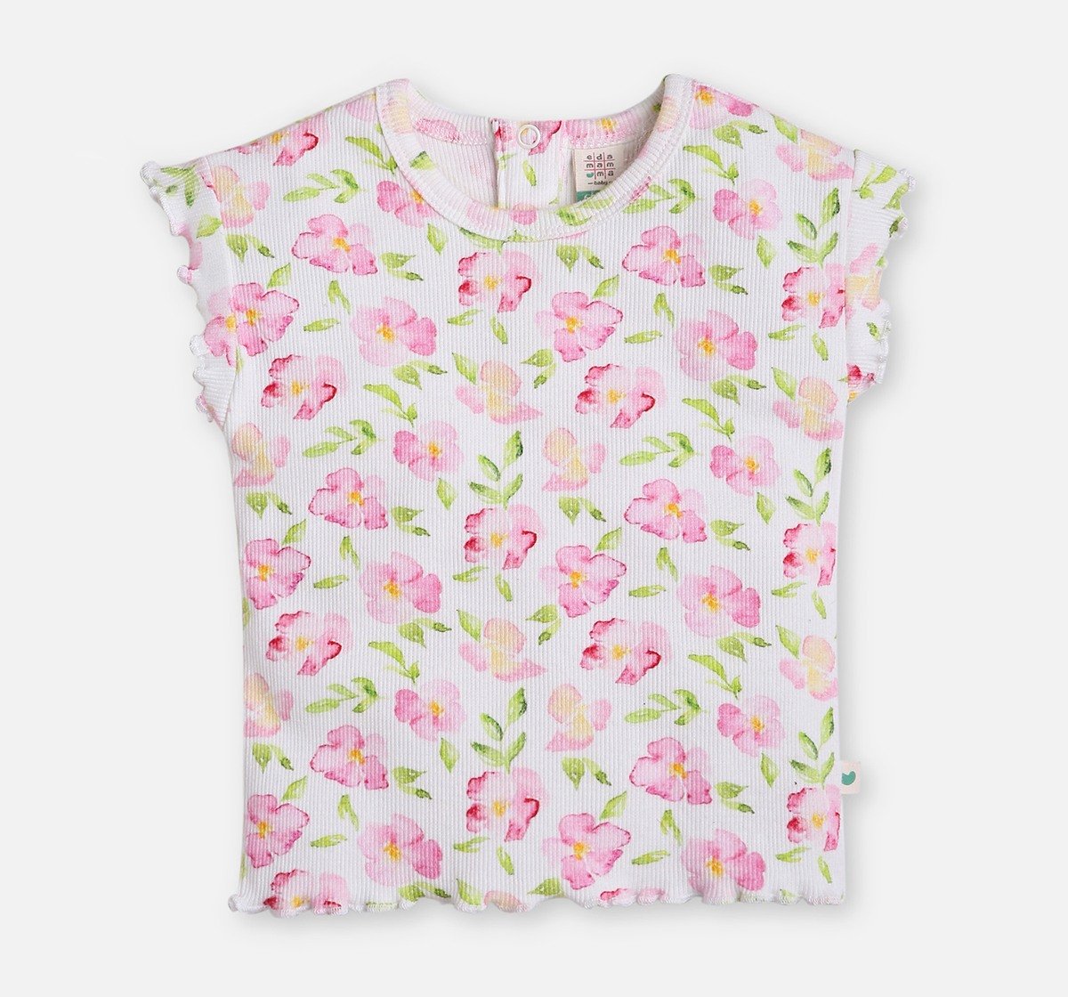 infant girls top & bottom set white