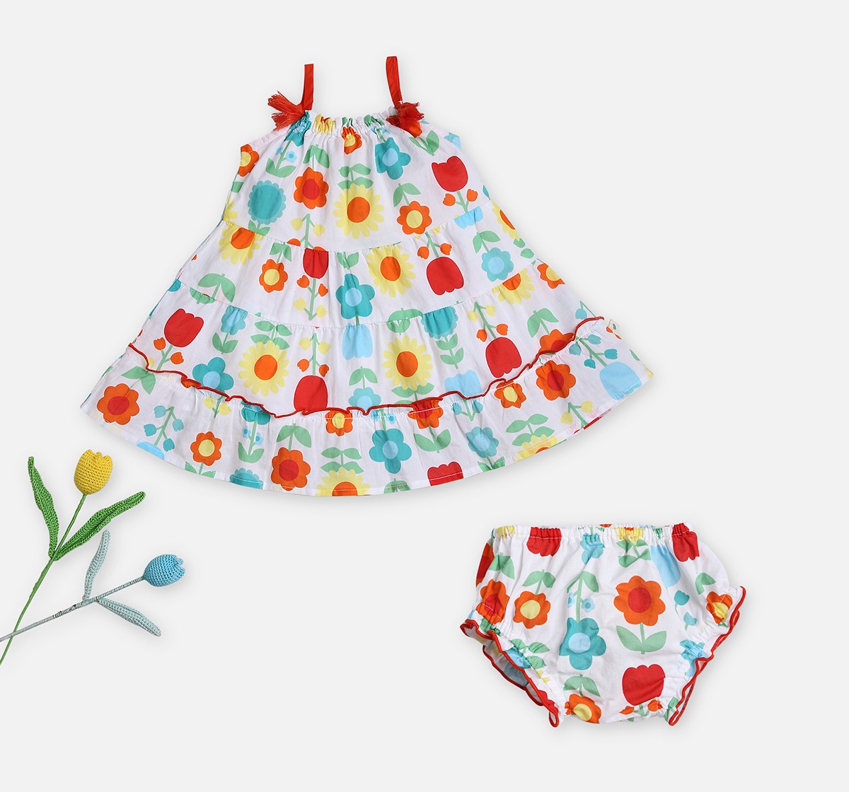 Infant Girls Printed Sleeveless Dress