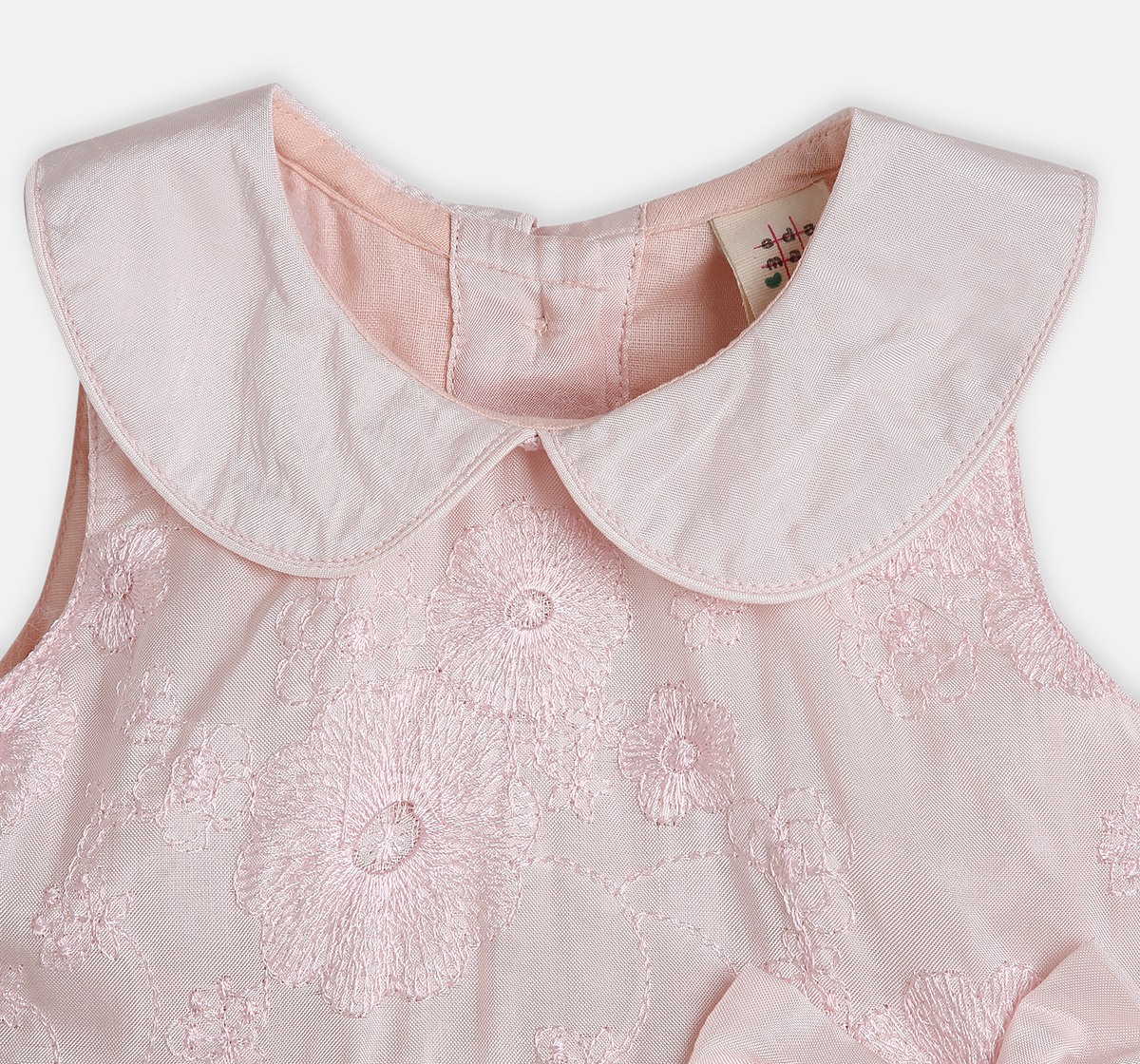 Infant Girls Floral Dress With Bloomer Pink