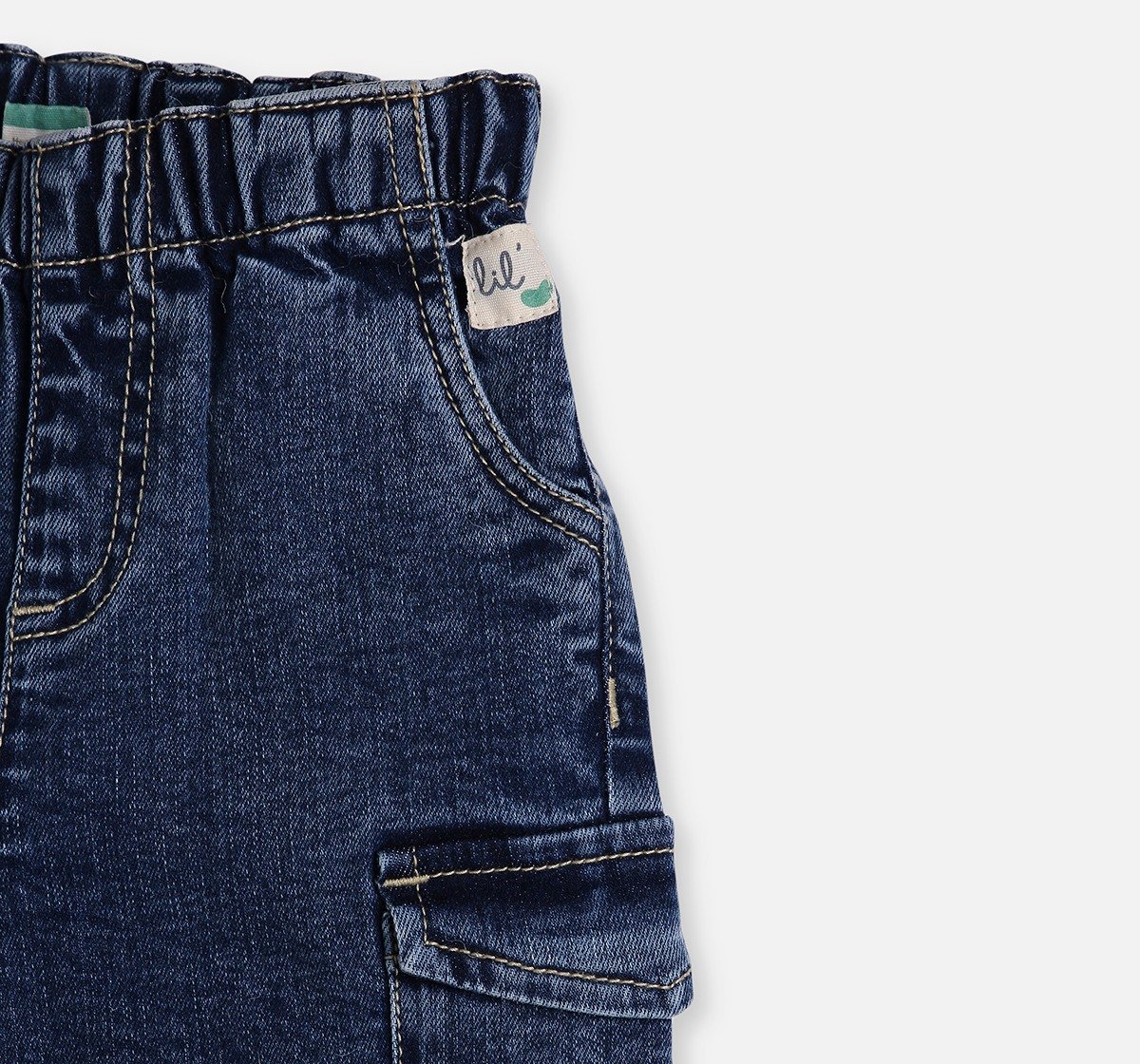 Infant Girls Solid Denim Jeans