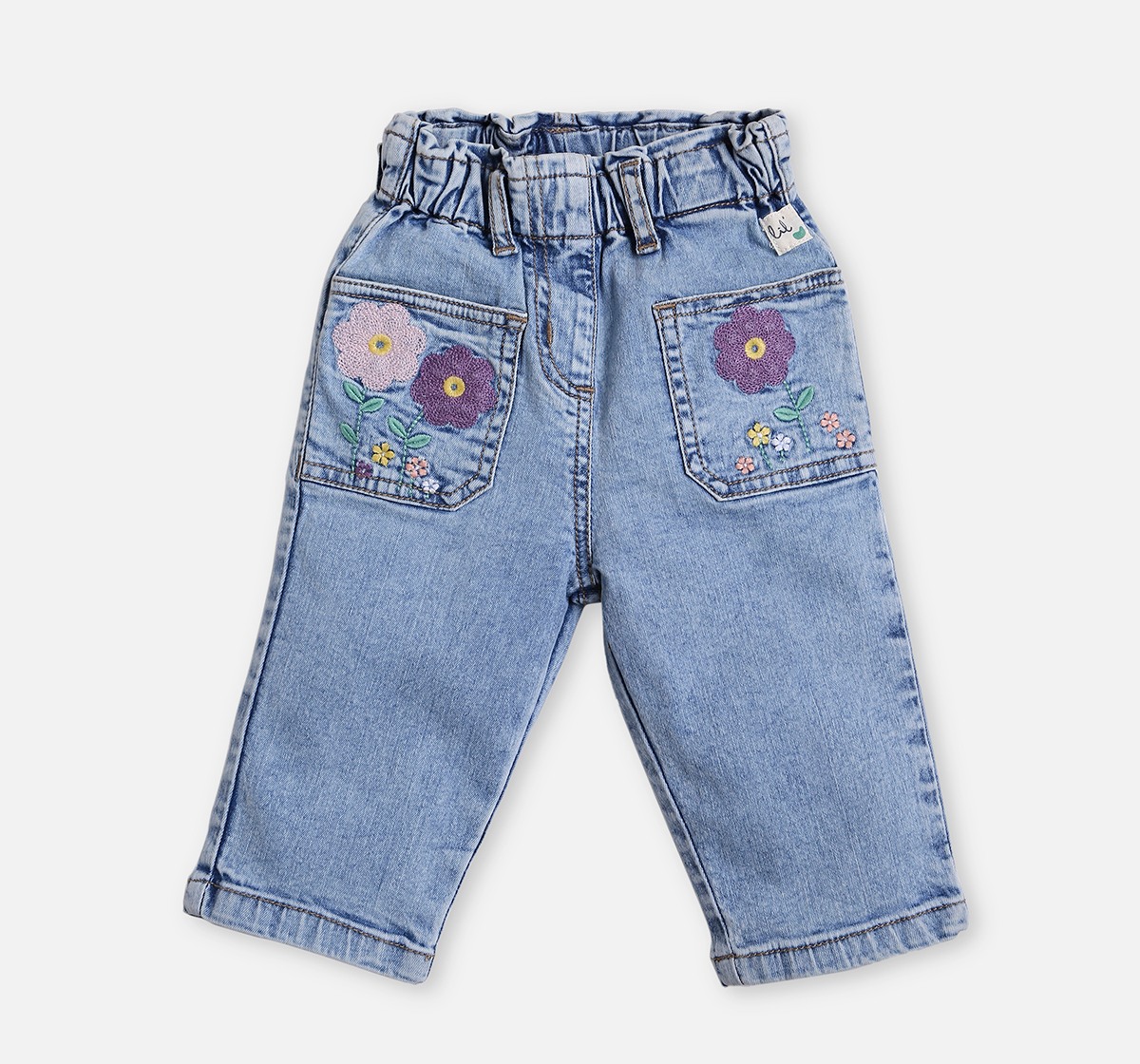 Infant Girls comfort Fit Denim Patch Blue