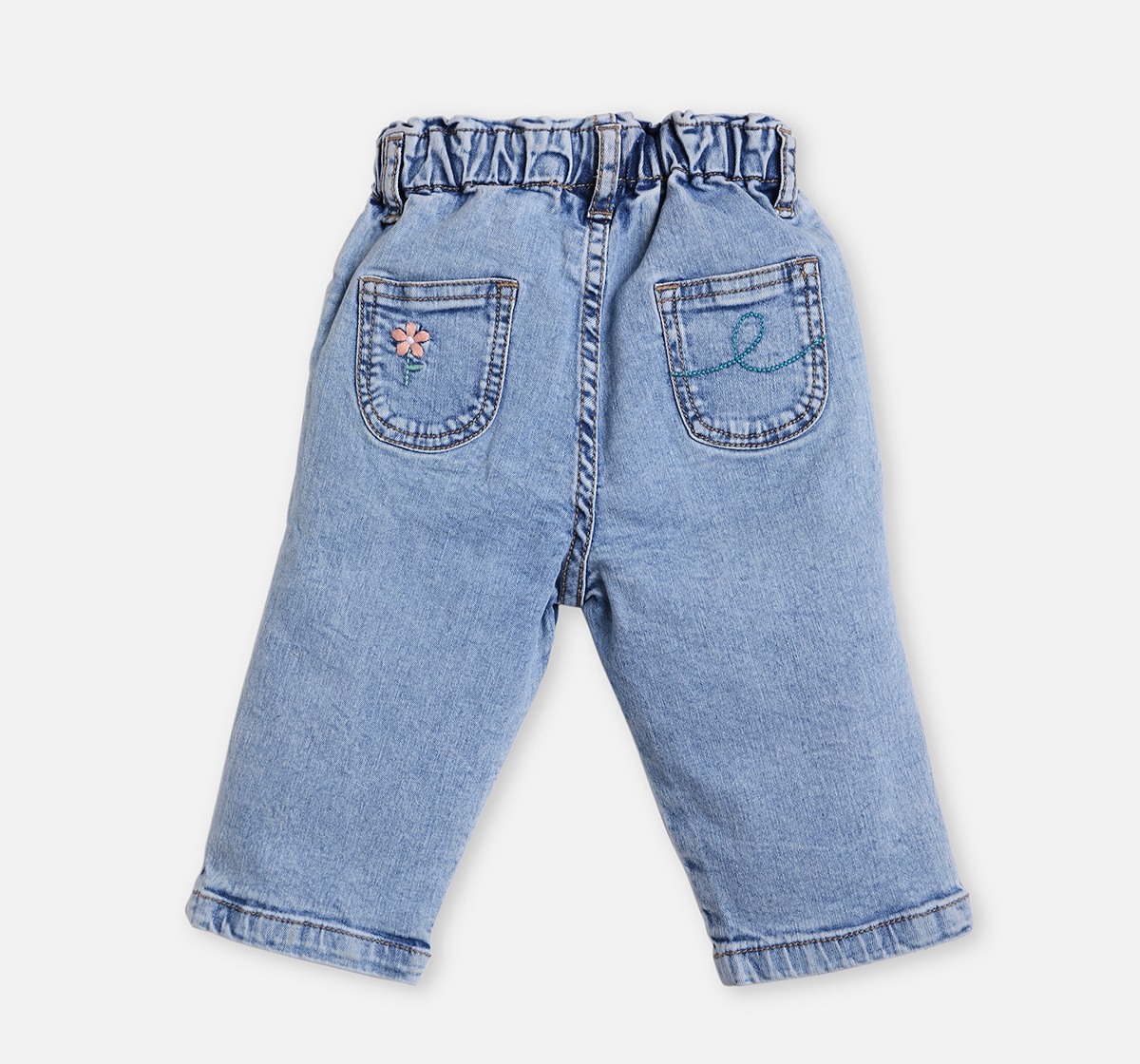 Infant Girls comfort Fit Denim Patch Blue