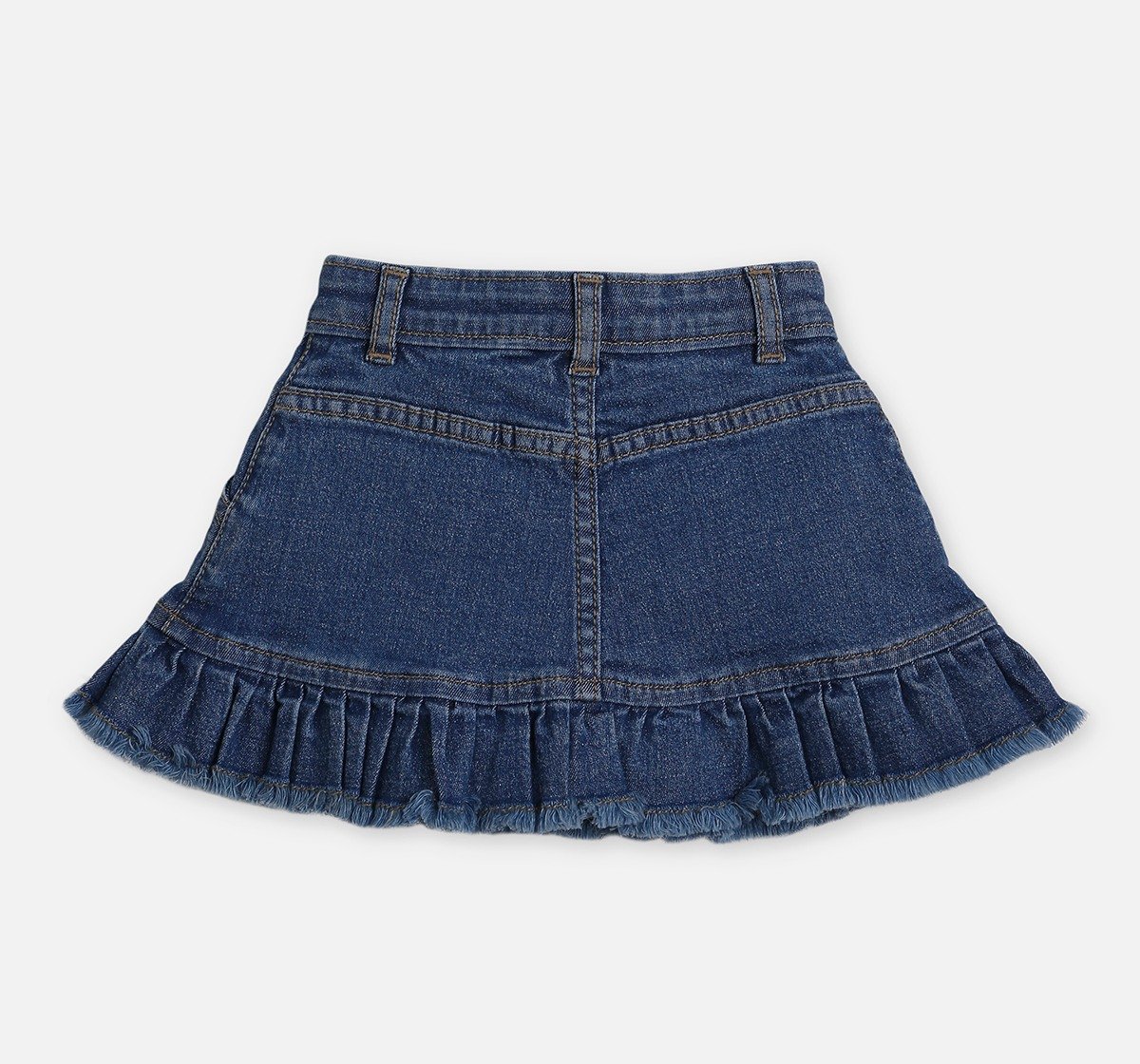 Infant Girls Graphic Print Denim Skirt