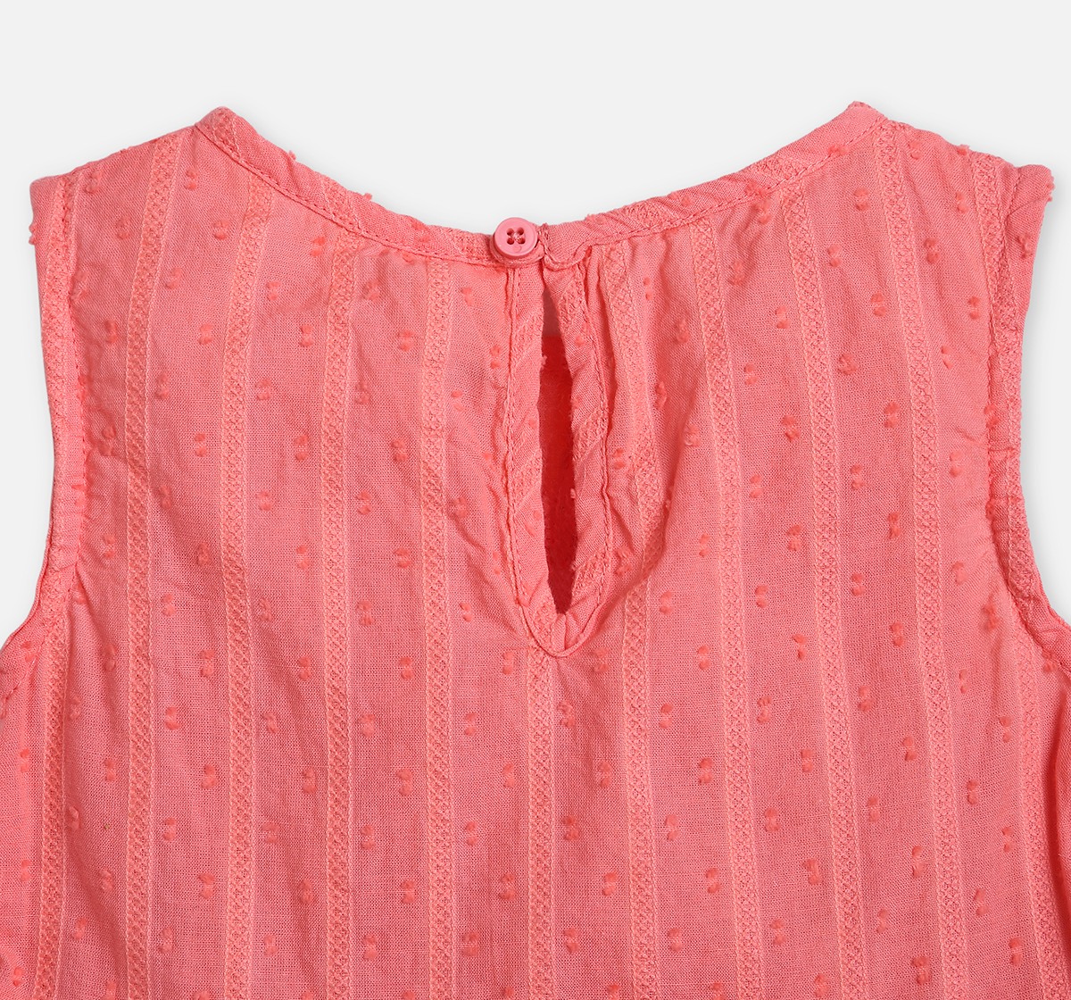Infant Girls Top Smocking Orange