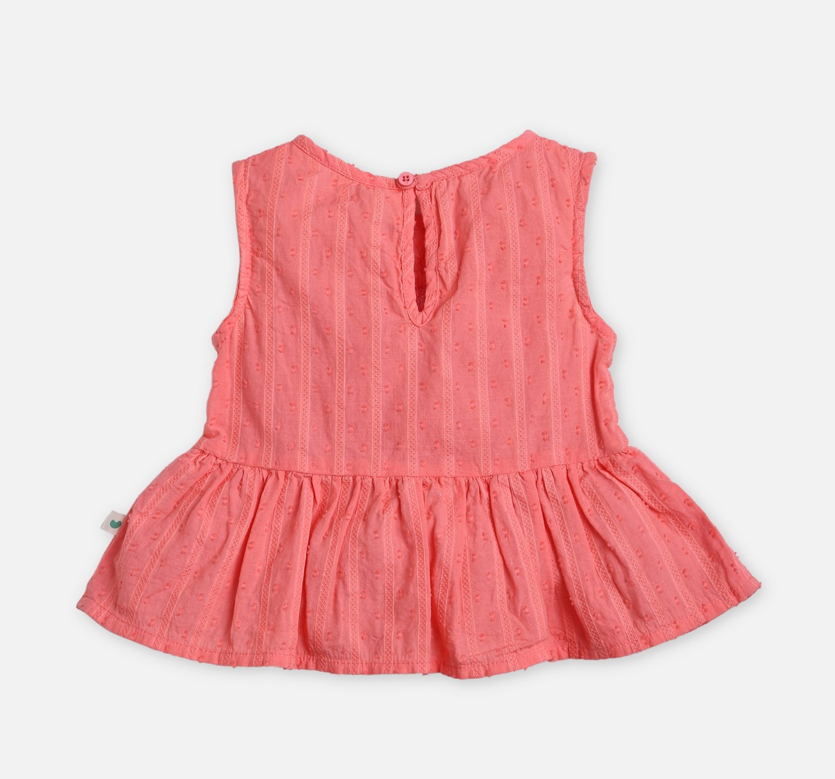 Infant Girls Top Smocking Orange