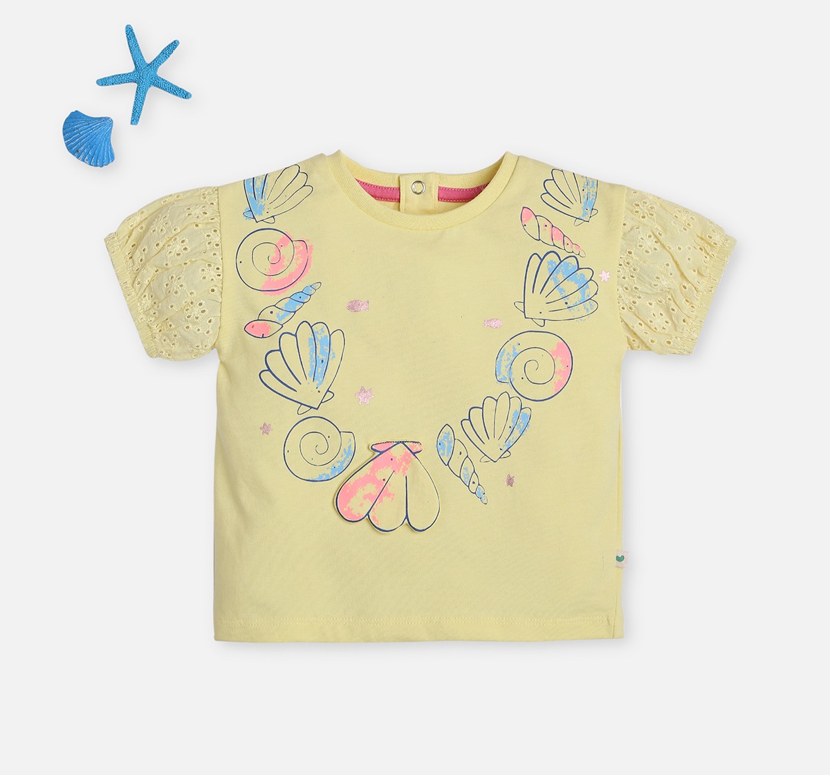 Infant Girls Printed Short Sleeves T-Shirt