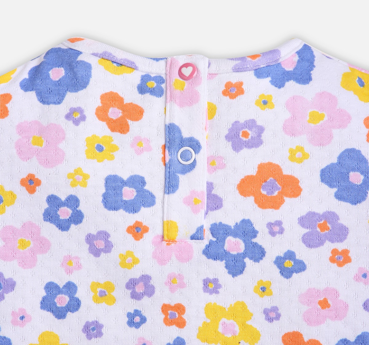 Infant Girls Printed Short Sleeves T-Shirt