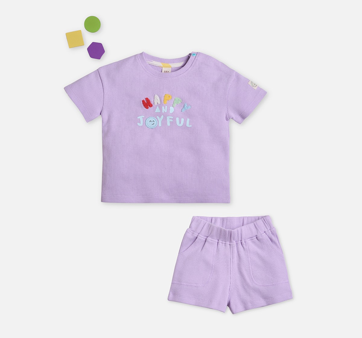 infant unisex top & bottom set purple