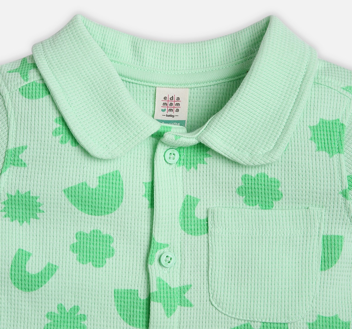 infant unisex top & bottom set green