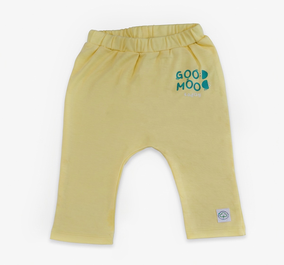 Unisex Baby Organic Cotton Jogger Pants Pack (2-Piece) – Pastel Yellow & Geometric Print Mix