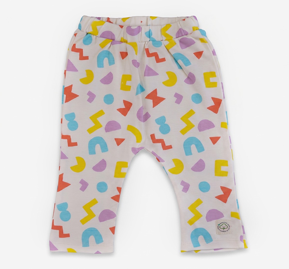 Unisex Baby Organic Cotton Jogger Pants Pack (2-Piece) – Pastel Yellow & Geometric Print Mix