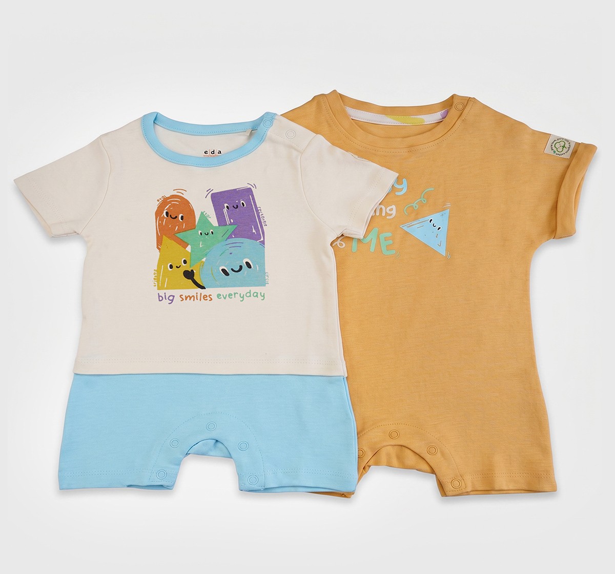 Infant Unisex Character Graphic Playful Rompers – Pack of 2