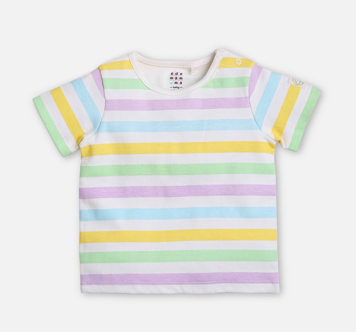 Infant Unisex Pack of 2 Half Sleeve Tees Multicolor