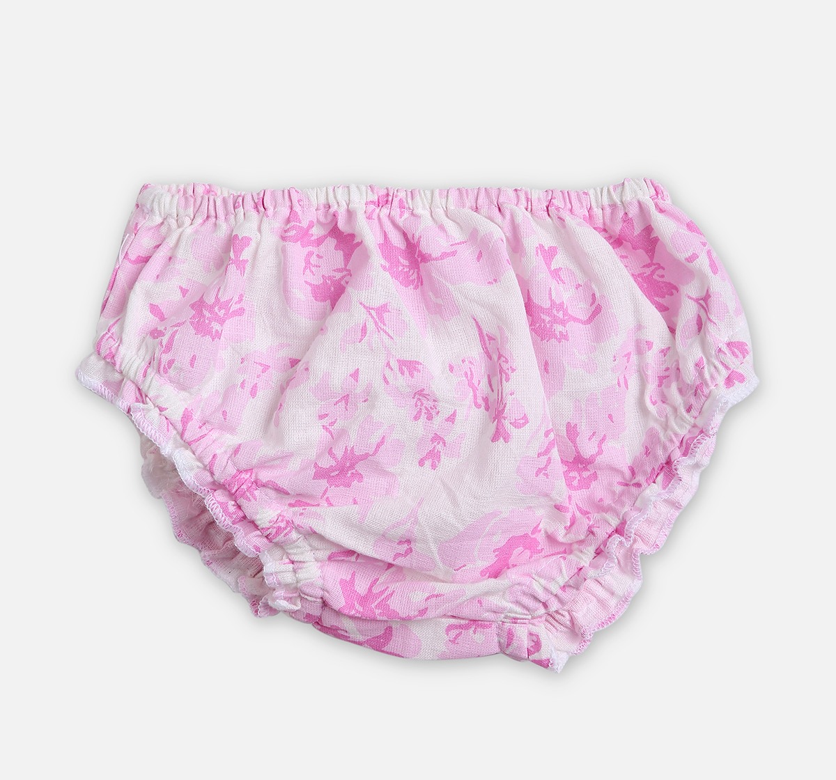 Infant Girls Printed Dress with Bloomer Multicolor