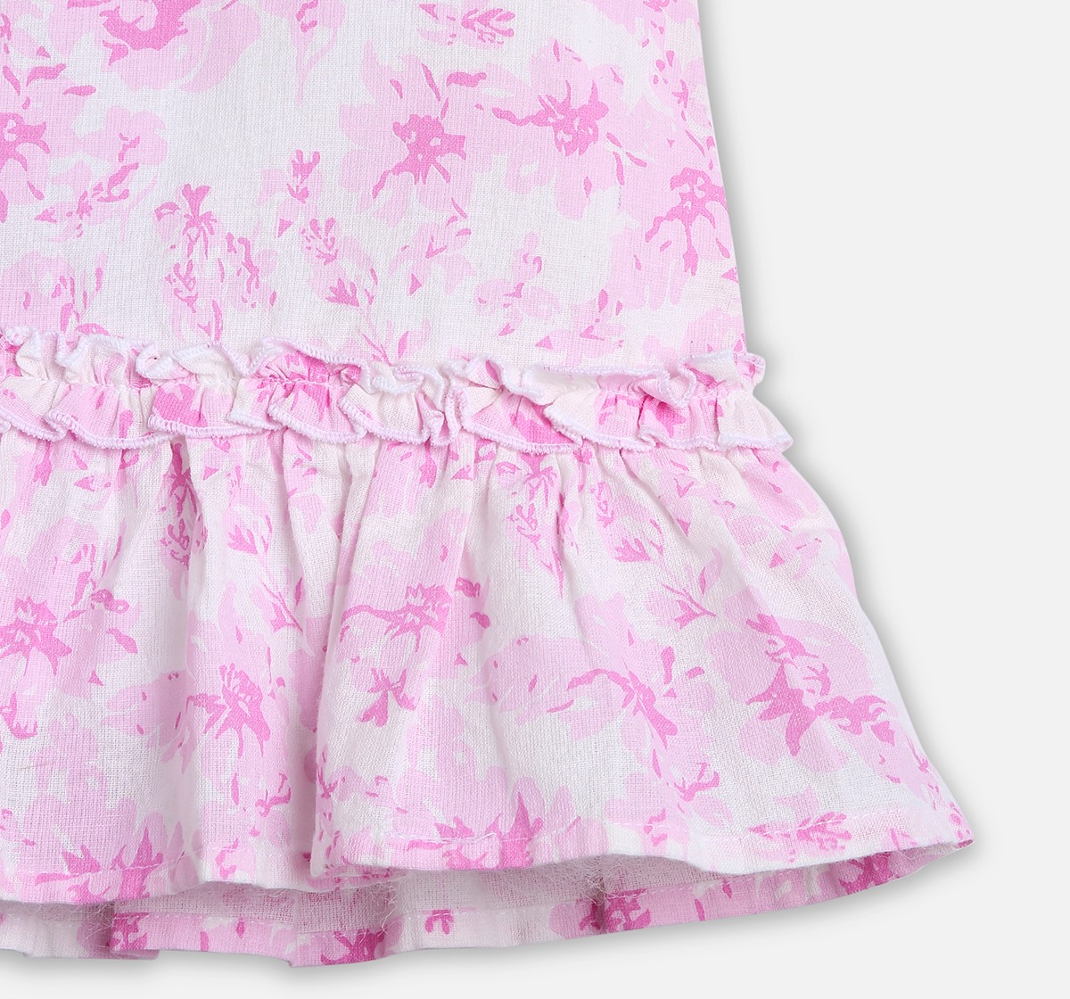 Infant Girls Printed Dress with Bloomer Multicolor