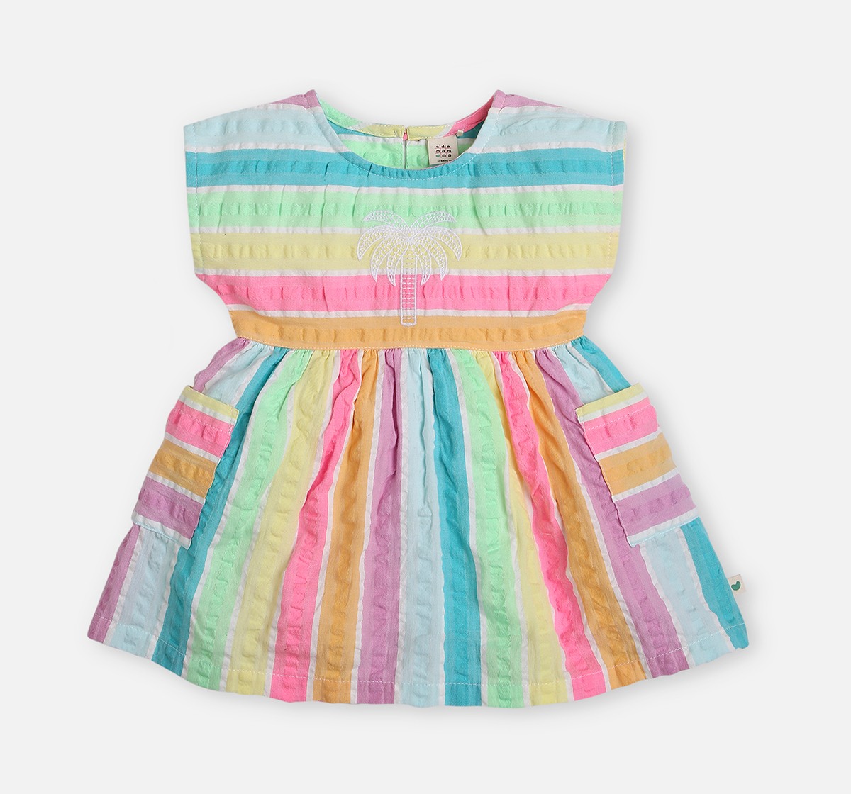 Infant Girls Embroidered Short Sleeves Dress