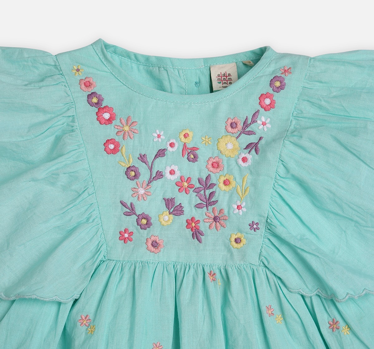 Infant Girls Embroidered Short Sleeves Dress