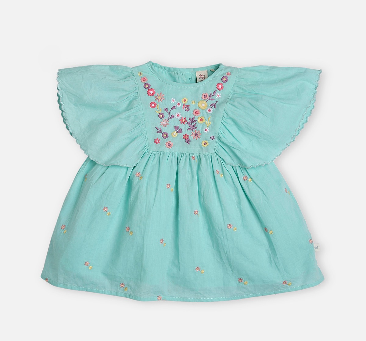 Infant Girls Embroidered Short Sleeves Dress