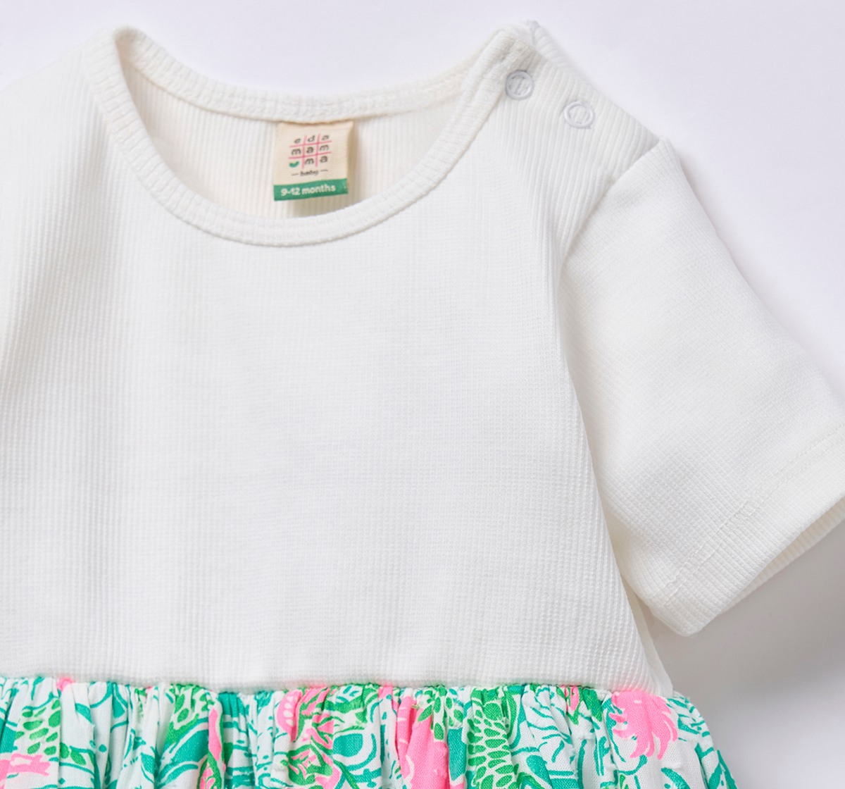 Ed-A-Mamma Infant Girls Dress White/Pink