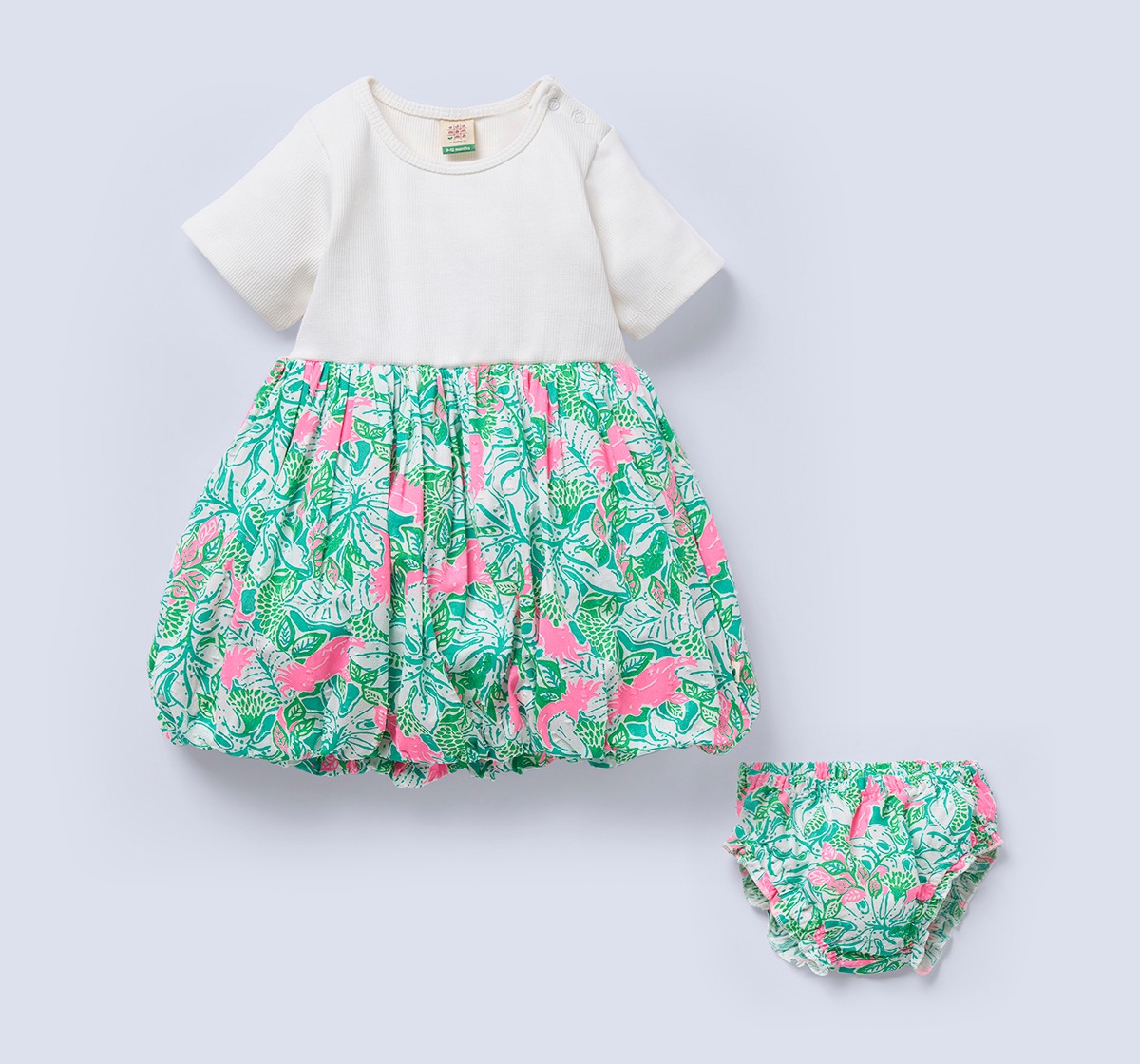 Ed-A-Mamma Infant Girls Dress White/Pink