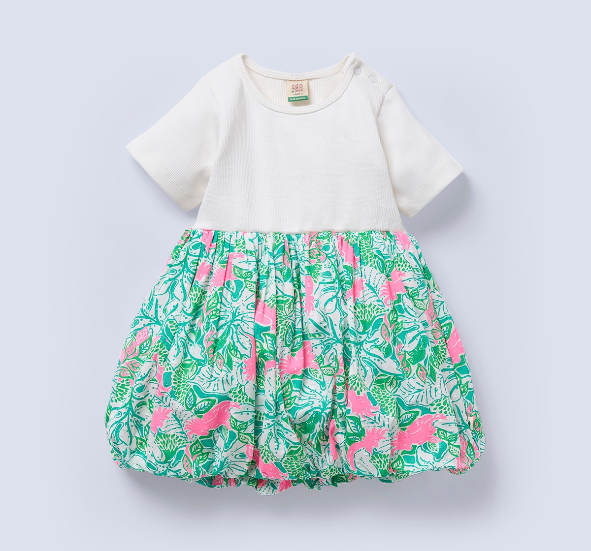 Ed-A-Mamma Infant Girls Dress White/Pink