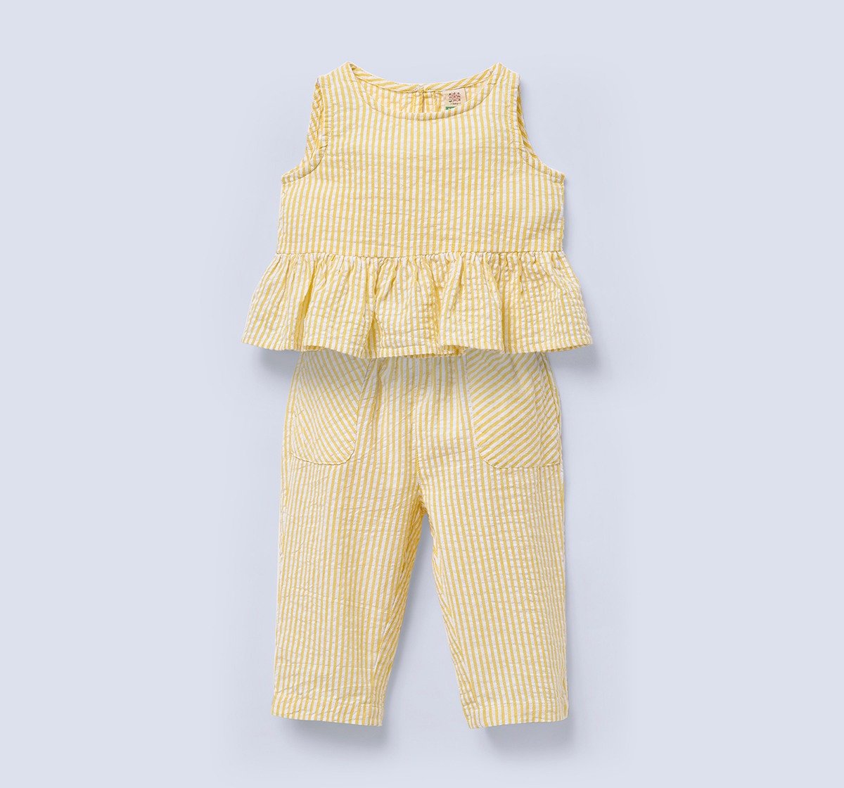 Ed-A-Mamma Infant Girls Cord Set White/Yellow