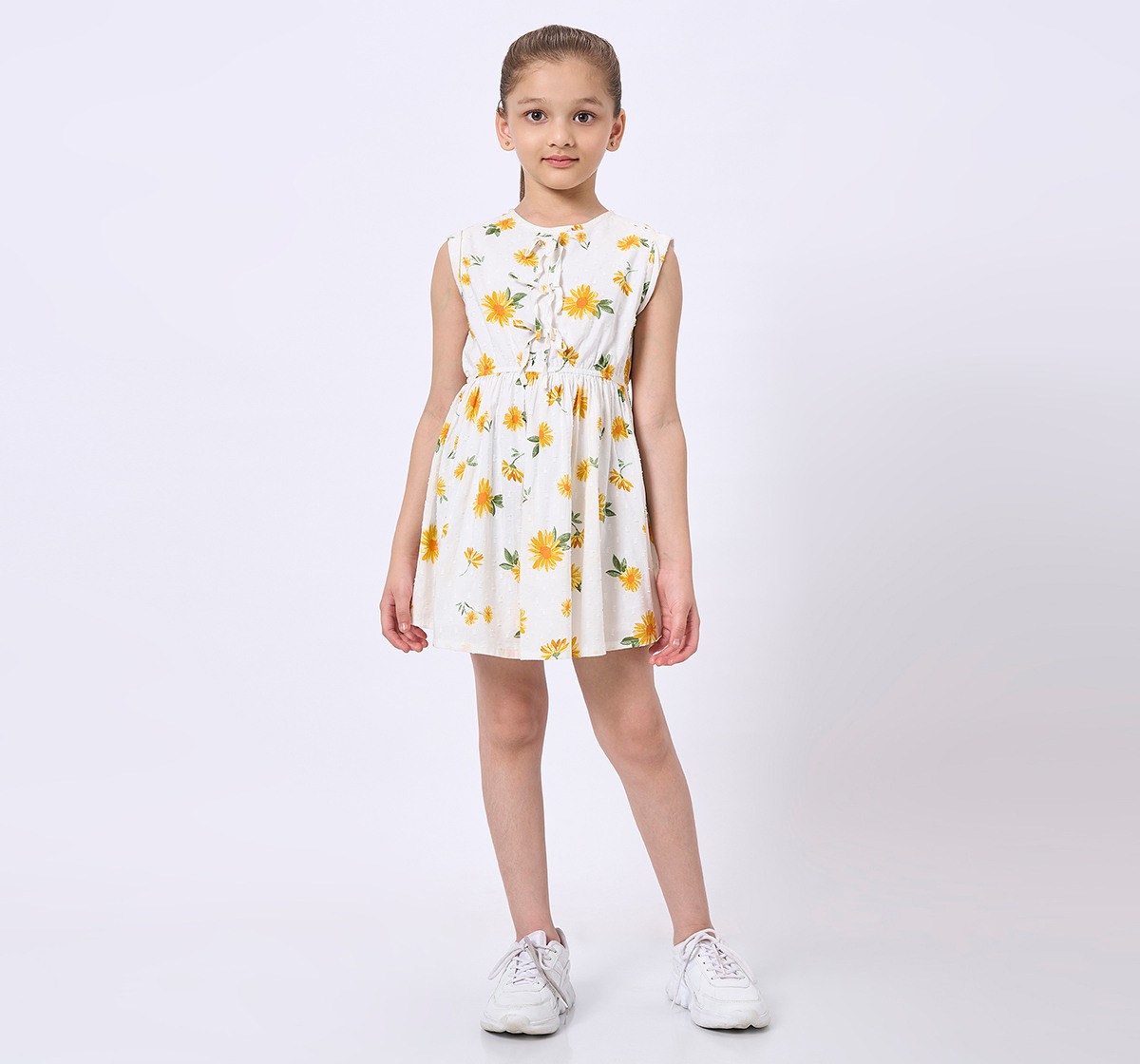 Ed-A-Mamma Kids Girls Dress White