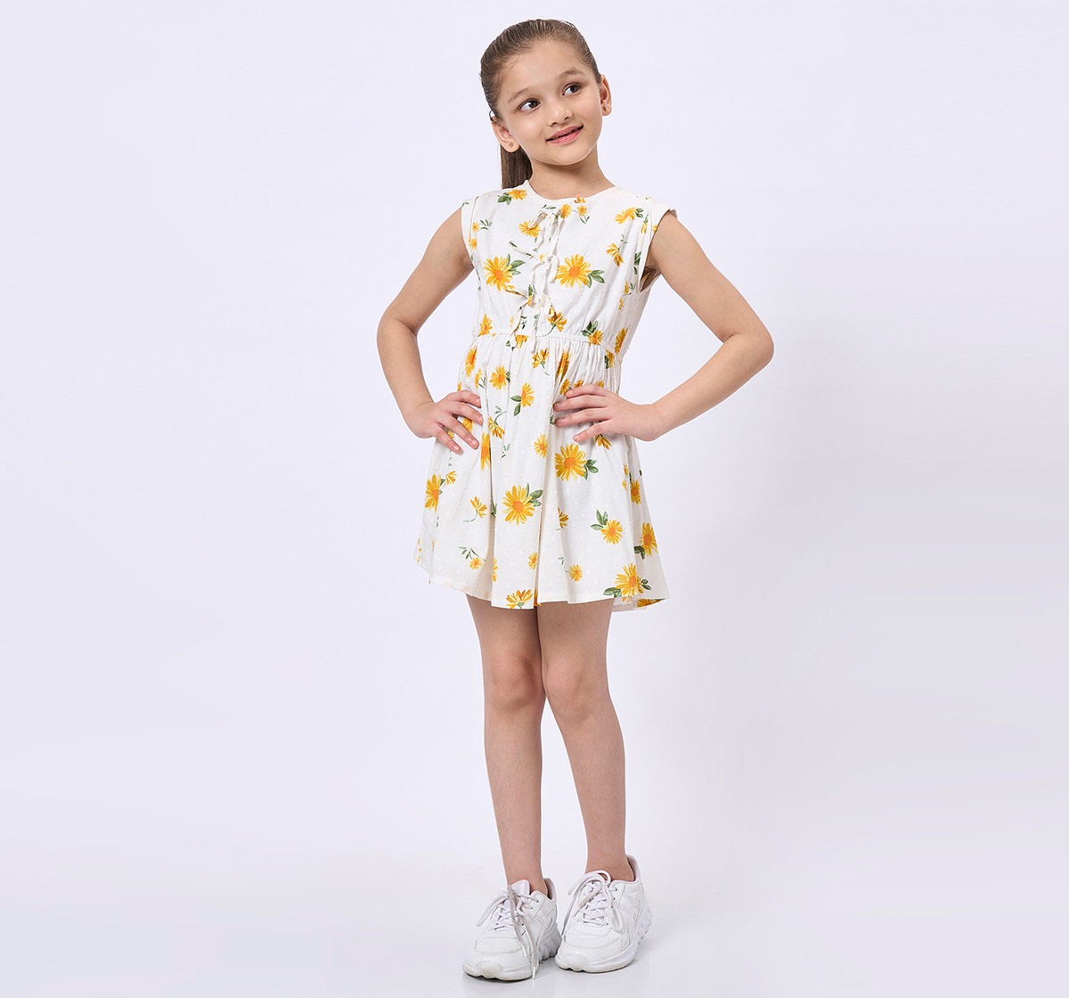 Ed-A-Mamma Kids Girls Dress White