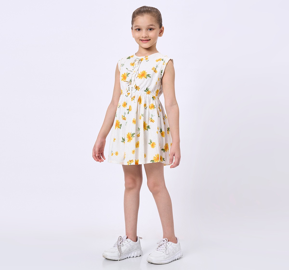 Ed-A-Mamma Kids Girls Dress White