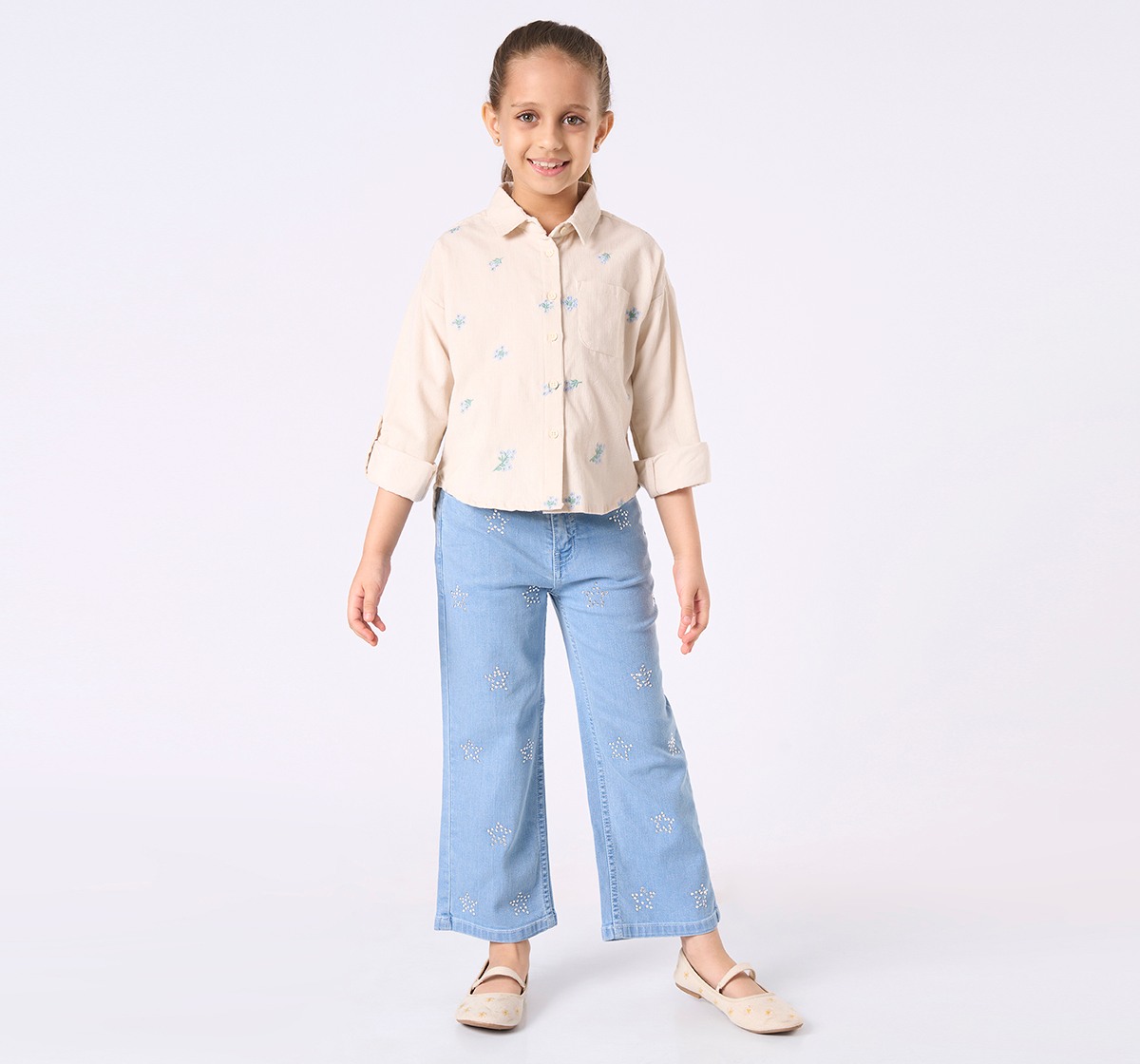 Ed-a-Mamma Girls Beige Top