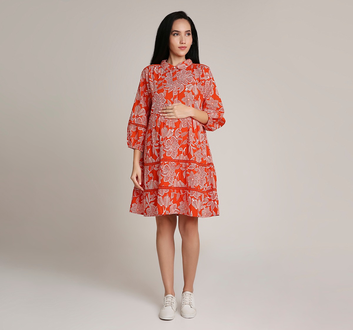 Ed-a-Mamma  Maternity Printed Dress - All Over Print