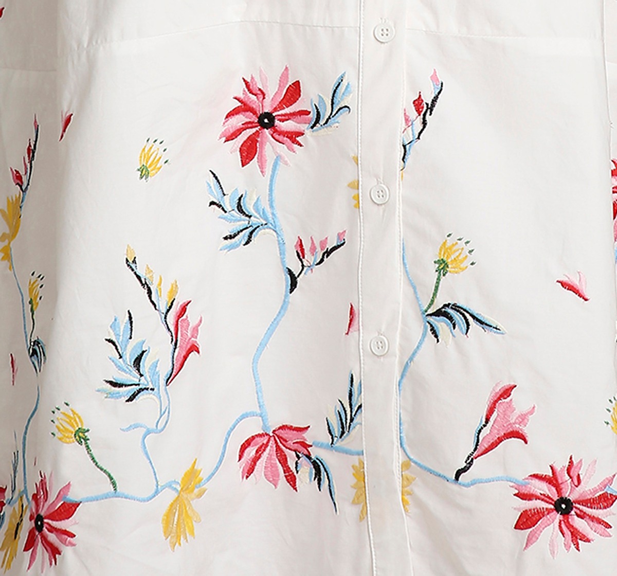 Ed-a-Mamma Floral Embroidered Maternity Dress - White