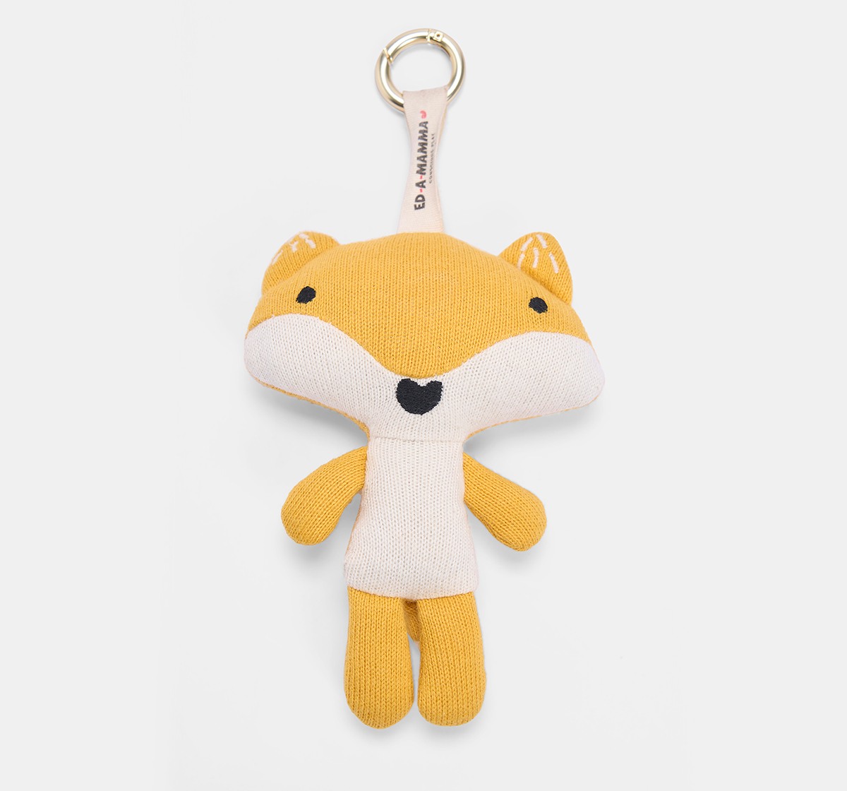 Ed-a-Mamma Flat knit Pink key chain Fox doll