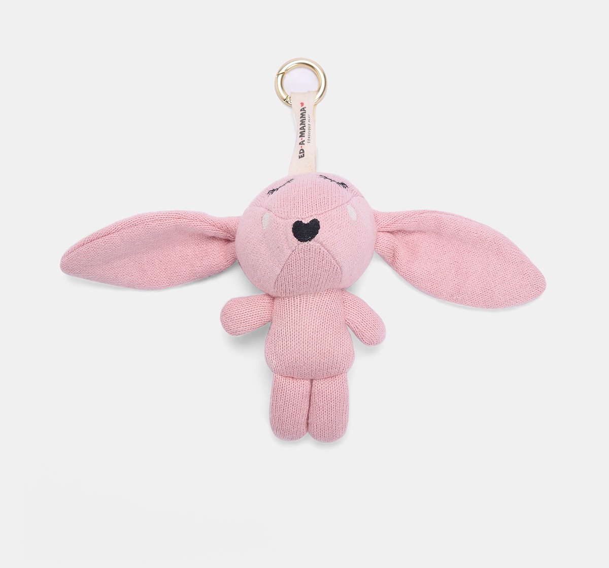 Ed-a-Mamma Flat knit Blue key chain Bunny doll