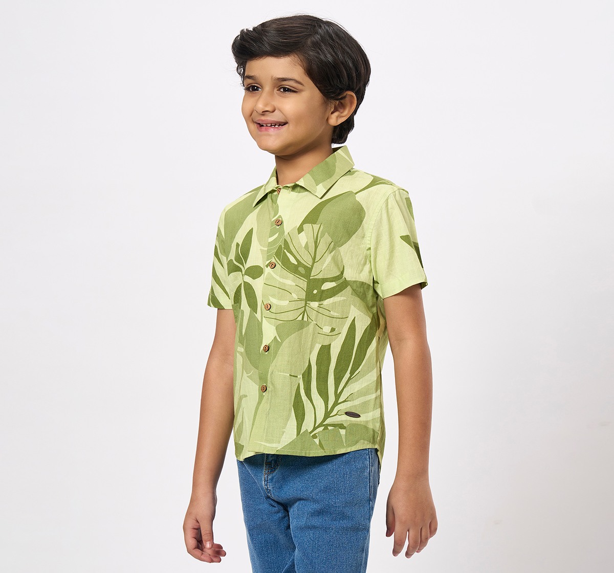 Ed-a-Mamma Kids Boys Shirts Neon Green