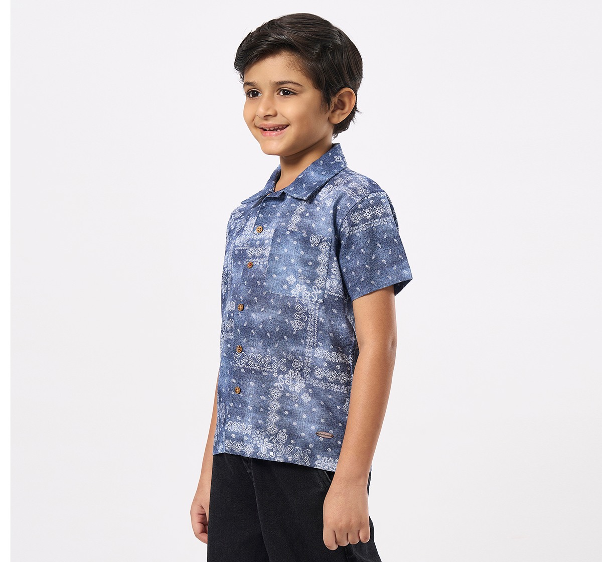 Ed-a-Mamma Kids Boys Shirts Dark Blue
