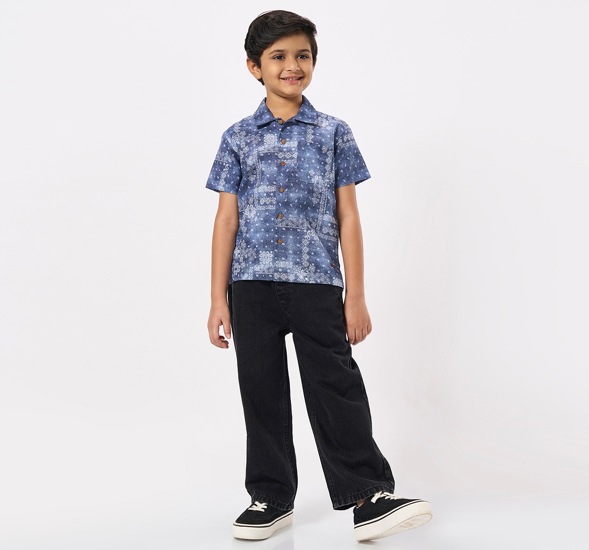 Ed-a-Mamma Kids Boys Shirts Dark Blue