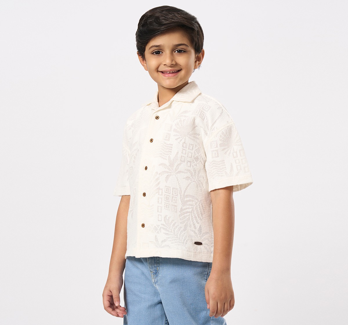 Ed-a-Mamma Kids Boys Shirts White