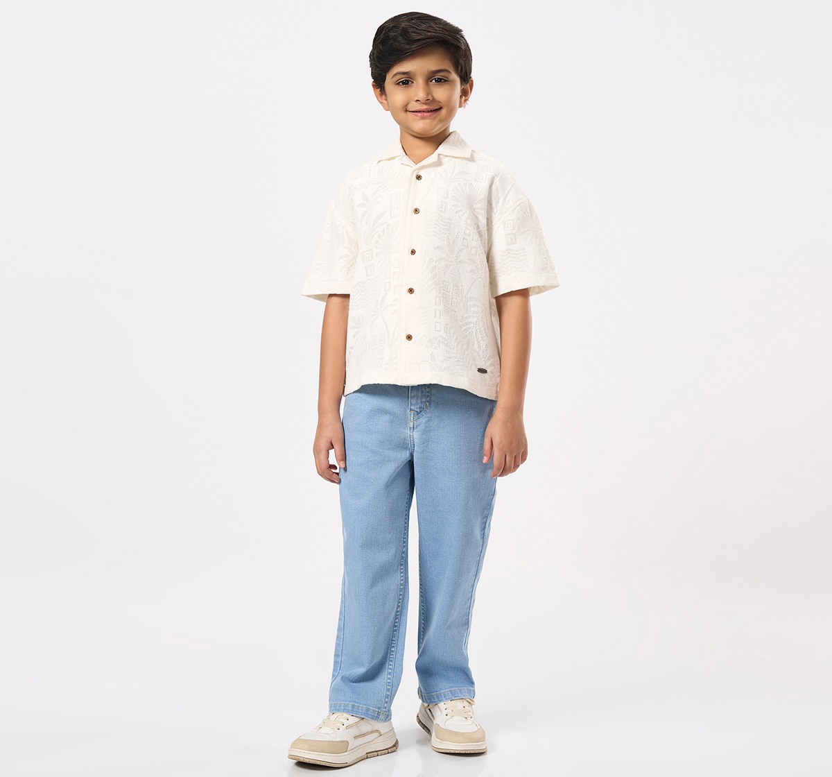 Ed-a-Mamma Kids Boys Shirts White