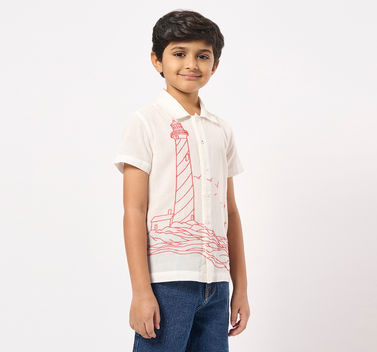 Ed-a-Mamma Kids Boys Shirts White