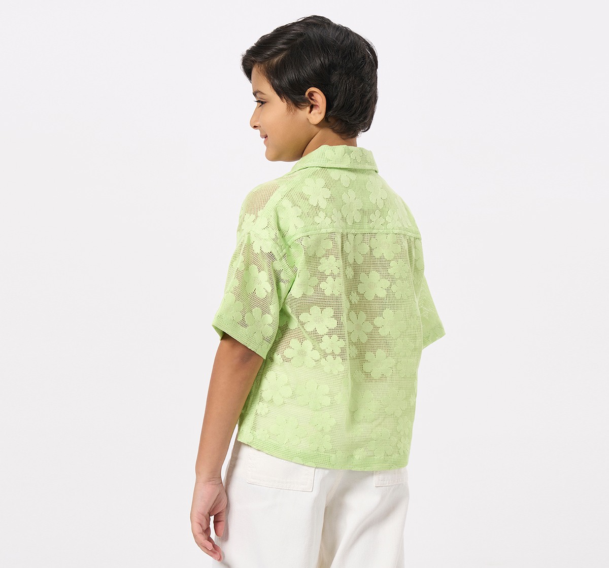 Ed-a-Mamma Kids Boys Shirts Green