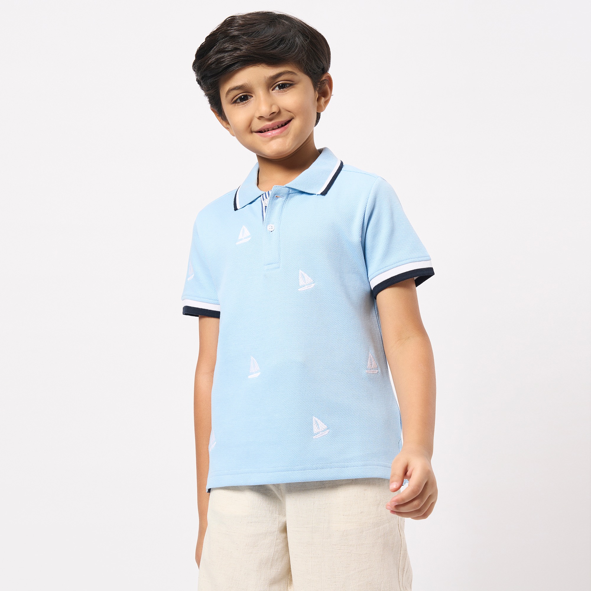 Ed-a-Mamma Kids Boys T-Shirt Blue