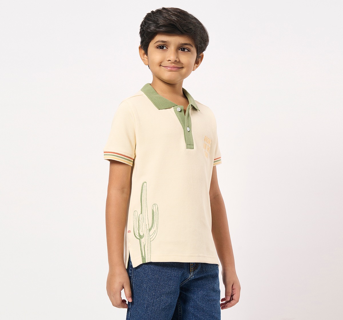 Ed-a-Mamma Kids Boys T-Shirt Off-White