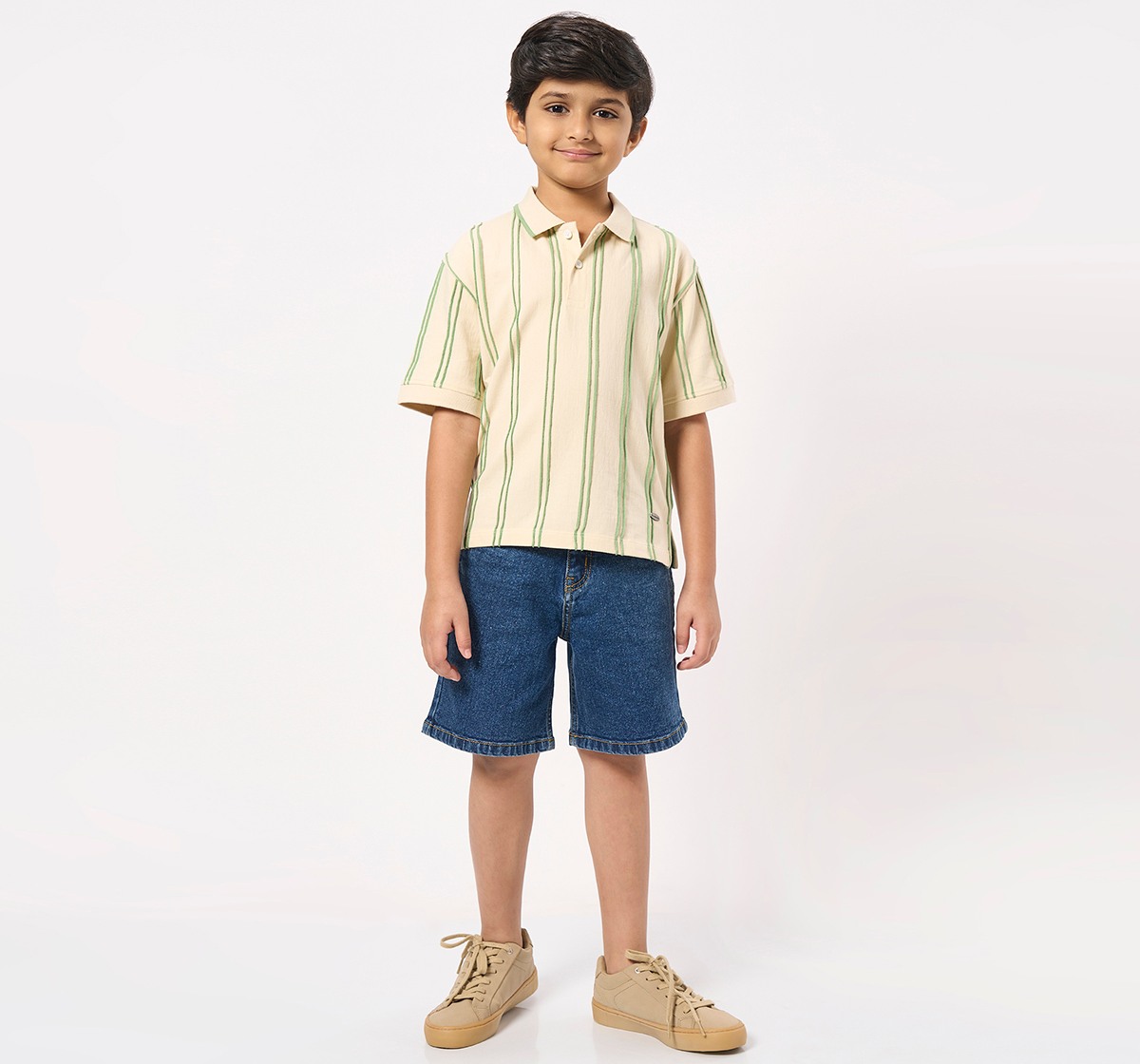 Ed-a-Mamma Kids Boys T-Shirt Off-White