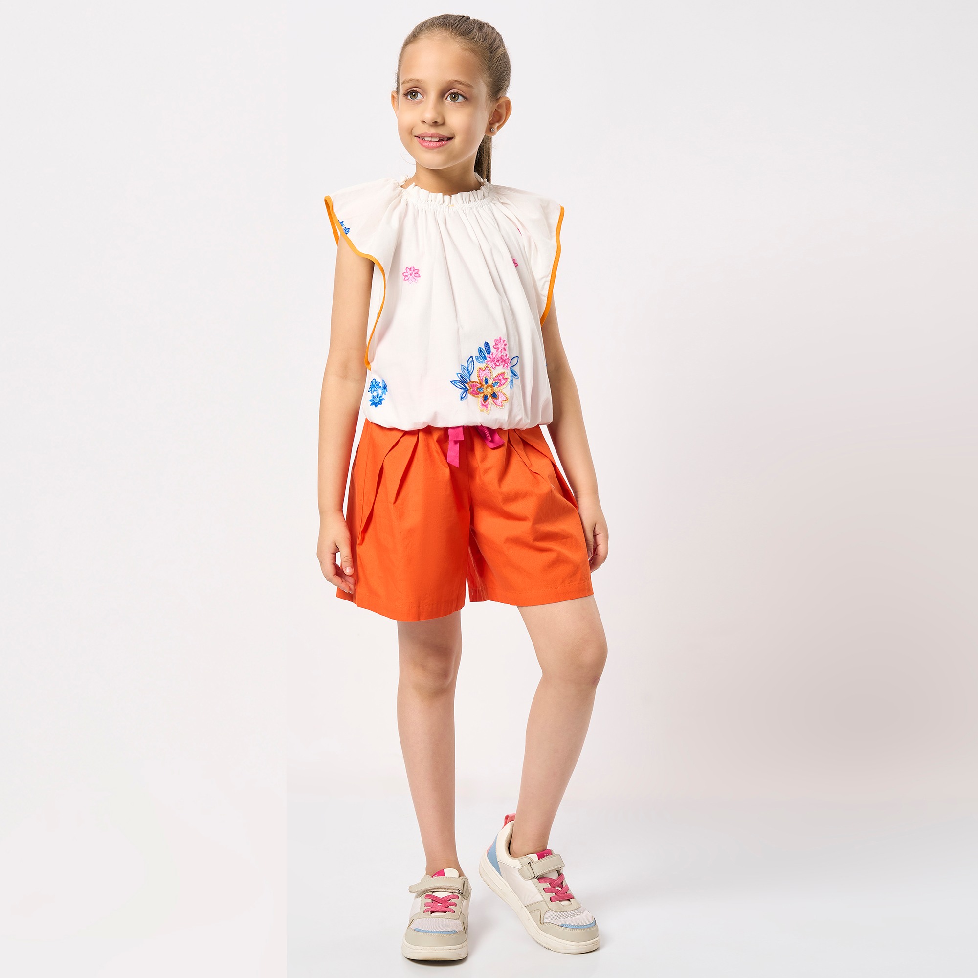 Ed-a-Mamma Kids Girls Shorts Orange