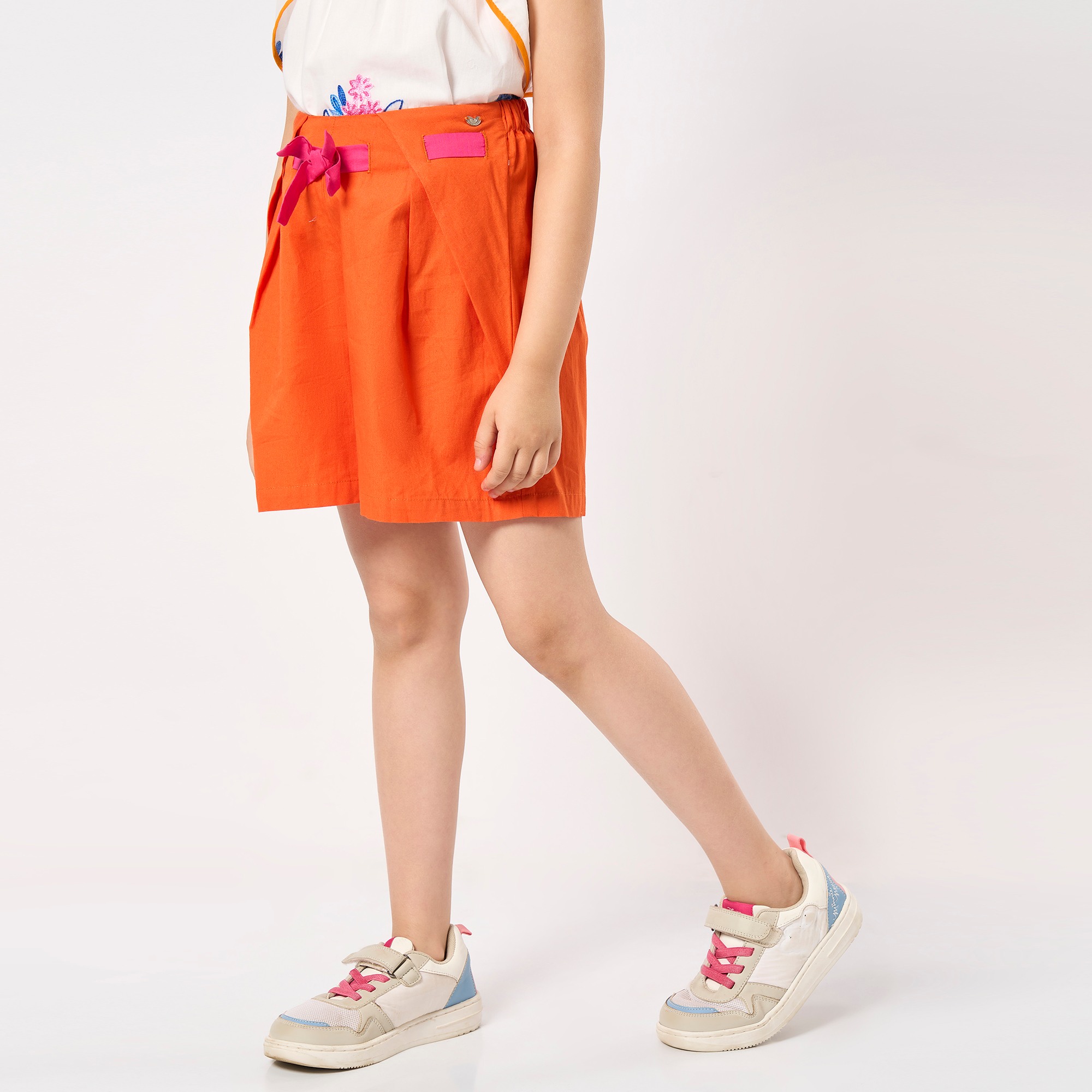 Ed-a-Mamma Kids Girls Shorts Orange
