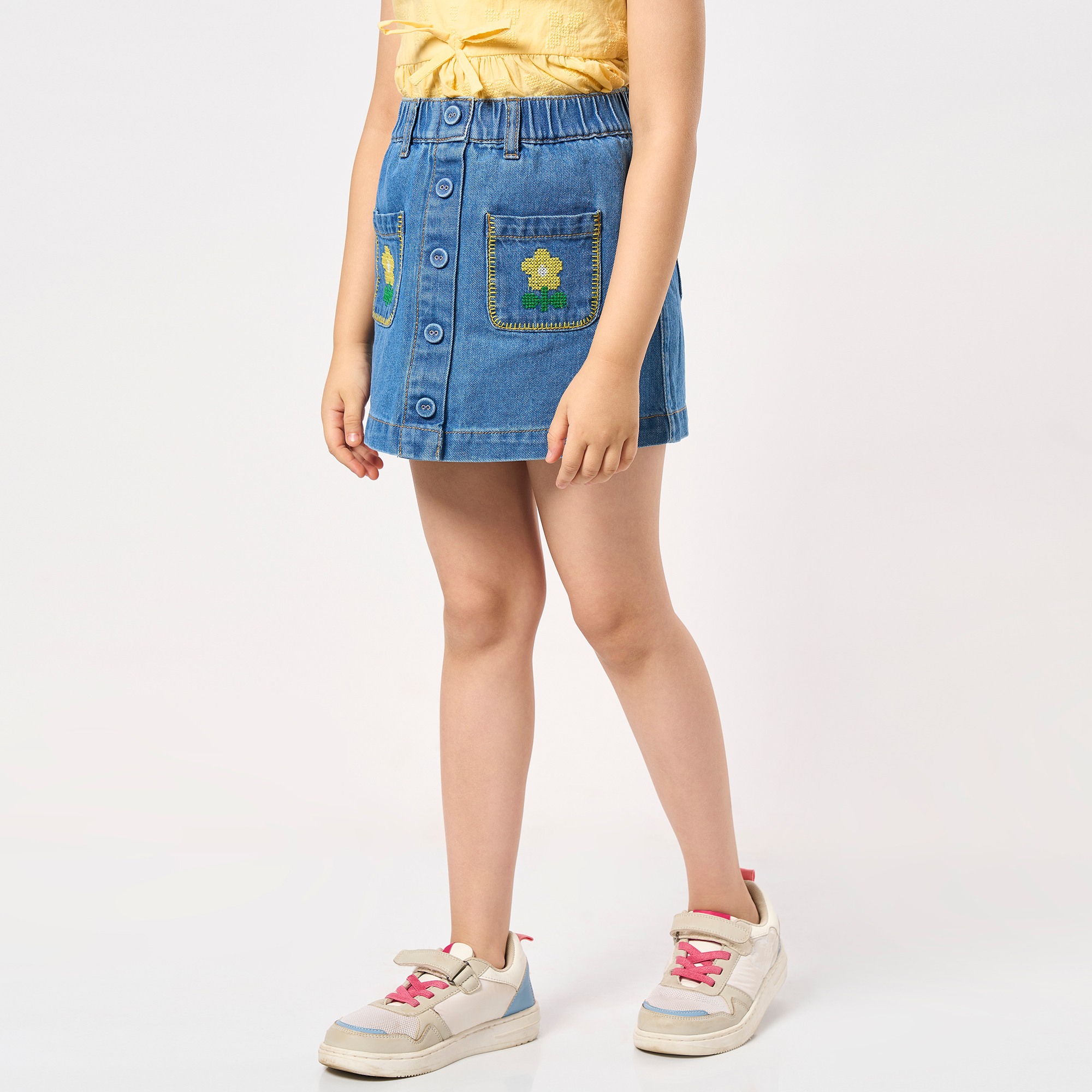 Ed-a-Mamma Kids Girls Skirt Mid Blue