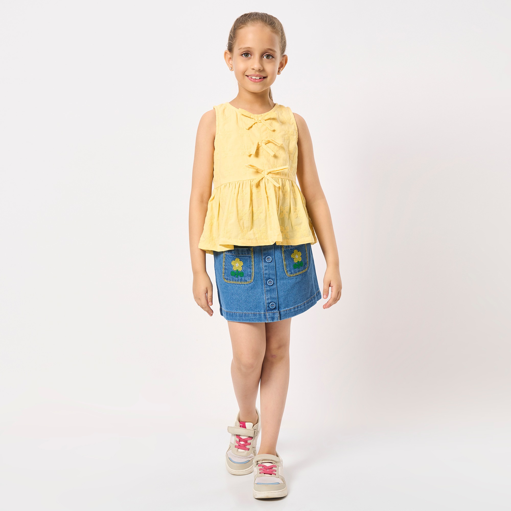 Ed-a-Mamma Kids Girls Skirt Mid Blue